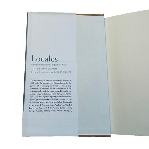 Locales: Poems - Fellowship of Southern Writers Book First Edition Poetry Books - Picture 2 of 6